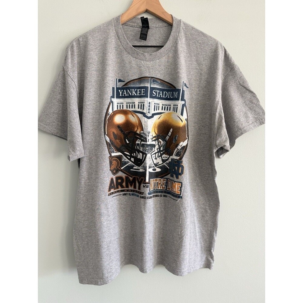 Army vs Notre Dame Yankees Stadium T Shirt Men's XL 2024 Football Gray